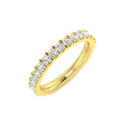 Round Diamond Pave Full Eternity Ring in 10K/14K gold and platinum with certified lab-grown or natural diamonds