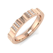 Diamond Half Eternity Ring in 10K/14K gold and platinum with certified lab-grown or natural diamonds