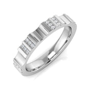Diamond Half Eternity Ring in 10K/14K gold and platinum with certified lab-grown or natural diamonds