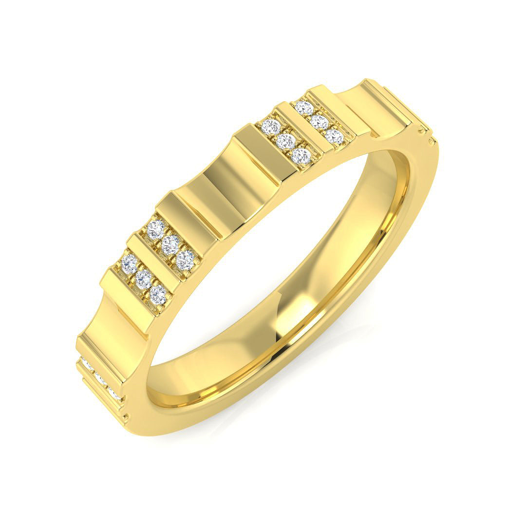 Diamond Half Eternity Ring in 10K/14K gold and platinum with certified lab-grown or natural diamonds