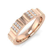Diamond Half Eternity Ring in 10K/14K gold and platinum with certified lab-grown or natural diamonds