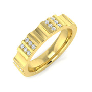 Diamond Half Eternity Ring in 10K/14K gold and platinum with certified lab-grown or natural diamonds