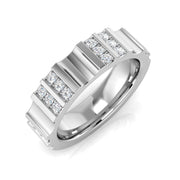 Diamond Half Eternity Ring in 10K/14K gold and platinum with certified lab-grown or natural diamonds