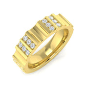 Diamond Half Eternity Ring in 10K/14K gold and platinum with certified lab-grown or natural diamonds