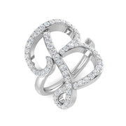 0.75ct Diamond Letter B Ring in UK Hallmarked in 10K/14K gold and platinum with certified lab-grown or natural diamonds