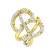 0.75ct Diamond Letter B Ring in UK Hallmarked in 10K/14K gold and platinum with certified lab-grown or natural diamonds