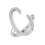Luxury Diamond C Initial Ring 0.33ct in 10K/14K gold and platinum with certified lab-grown or natural diamonds