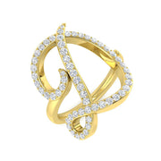 Luxury Diamond D Initial Ring 0.75ct in 10K/14K gold and platinum with certified lab-grown or natural diamonds