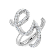 Designer Diamond G Initial Ring 0.33ct in 10K/14K gold and platinum with certified lab-grown or natural diamonds