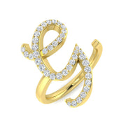 Designer Diamond G Initial Ring 0.33ct in 10K/14K gold and platinum with certified lab-grown or natural diamonds