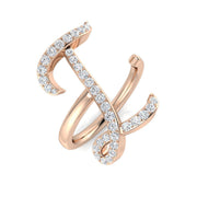 Sparkling Diamond I Initial Ring 0.50ct in 10K/14K gold and platinum with certified lab-grown or natural diamonds