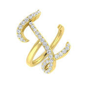Sparkling Diamond I Initial Ring 0.50ct in 10K/14K gold and platinum with certified lab-grown or natural diamonds