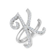 Sparkling Diamond Letter K Ring in Gold & in 10K/14K gold and platinum with certified lab-grown or natural diamonds