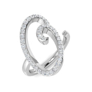 Stylish Diamond O Initial Ring 0.50ct in 10K/14K gold and platinum with certified lab-grown or natural diamonds