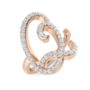Luxury Diamond Q Initial Ring 0.50ct in 10K/14K gold and platinum with certified lab-grown or natural diamonds