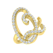 Luxury Diamond Q Initial Ring 0.50ct in 10K/14K gold and platinum with certified lab-grown or natural diamonds