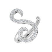 Luxury Diamond S Initial Ring 0.33ct in 10K/14K gold and platinum with certified lab-grown or natural diamonds