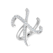 Statement Diamond X Initial Ring 0.50ct in 10K/14K gold and platinum with certified lab-grown or natural diamonds