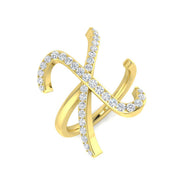 Statement Diamond X Initial Ring 0.50ct in 10K/14K gold and platinum with certified lab-grown or natural diamonds