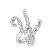0.50ct Diamond Y Initial Ring in 10K/14K gold and platinum with certified lab-grown or natural diamonds