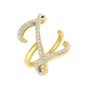 Luxury Diamond Z Initial Ring 0.50ct in 10K/14K gold and platinum with certified lab-grown or natural diamonds