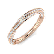 Diamond Half Eternity Ring in 10K/14K gold and platinum with certified lab-grown or natural diamonds