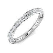 Diamond Half Eternity Ring in 10K/14K gold and platinum with certified lab-grown or natural diamonds