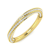 Diamond Half Eternity Ring in 10K/14K gold and platinum with certified lab-grown or natural diamonds