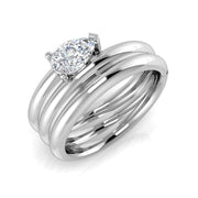 Diamond Majektic Engagement Ring in 10K/14K gold and platinum with certified lab-grown or natural diamonds