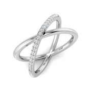 Lab-Grown Diamond Criss-Cross Fancy Ring in 10K/14K gold and platinum with certified lab-grown or natural diamonds