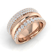 Lab-Grown & Natural Diamond Statement Ring in 10K/14K gold and platinum with certified lab-grown or natural diamonds
