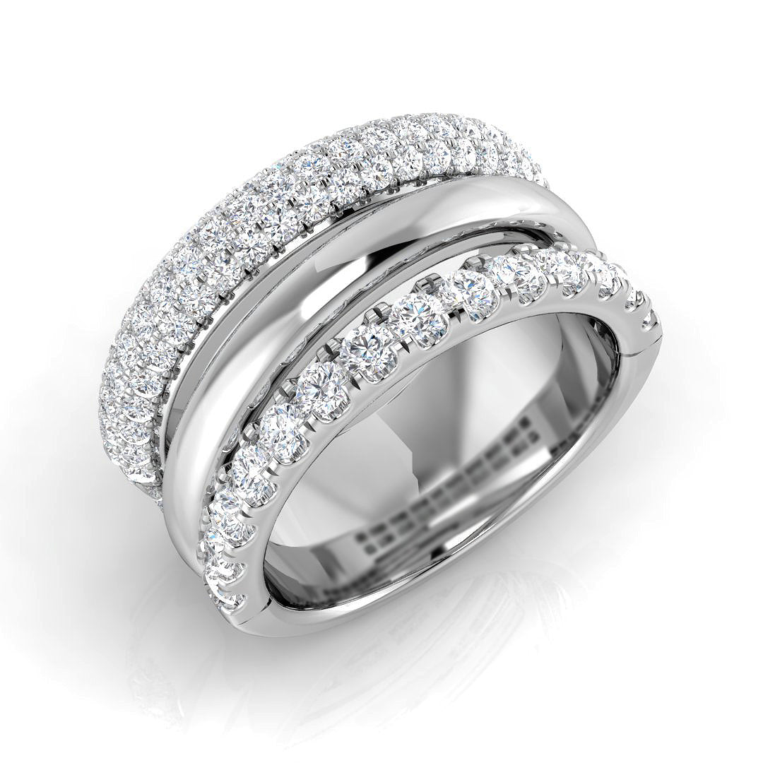 Lab-Grown & Natural Diamond Statement Ring in 10K/14K gold and platinum with certified lab-grown or natural diamonds