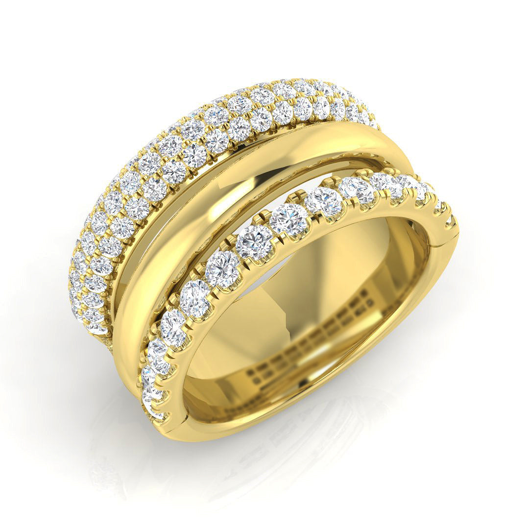 Lab-Grown & Natural Diamond Statement Ring in 10K/14K gold and platinum with certified lab-grown or natural diamonds