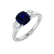 Diamond Cookham Blue Sapphire Ring in 10K/14K gold and platinum with certified lab-grown or natural diamonds