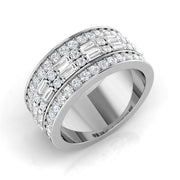 Diamond Half Eternity Ring in 10K/14K gold and platinum with certified lab-grown or natural diamonds