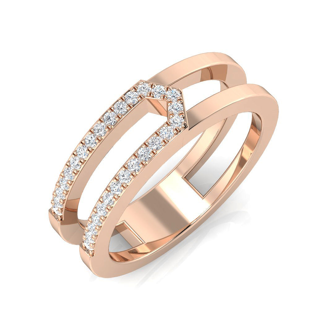 Luxury Lab-Grown & Natural Diamond Fancy Ring in 10K/14K gold and platinum with certified lab-grown or natural diamonds