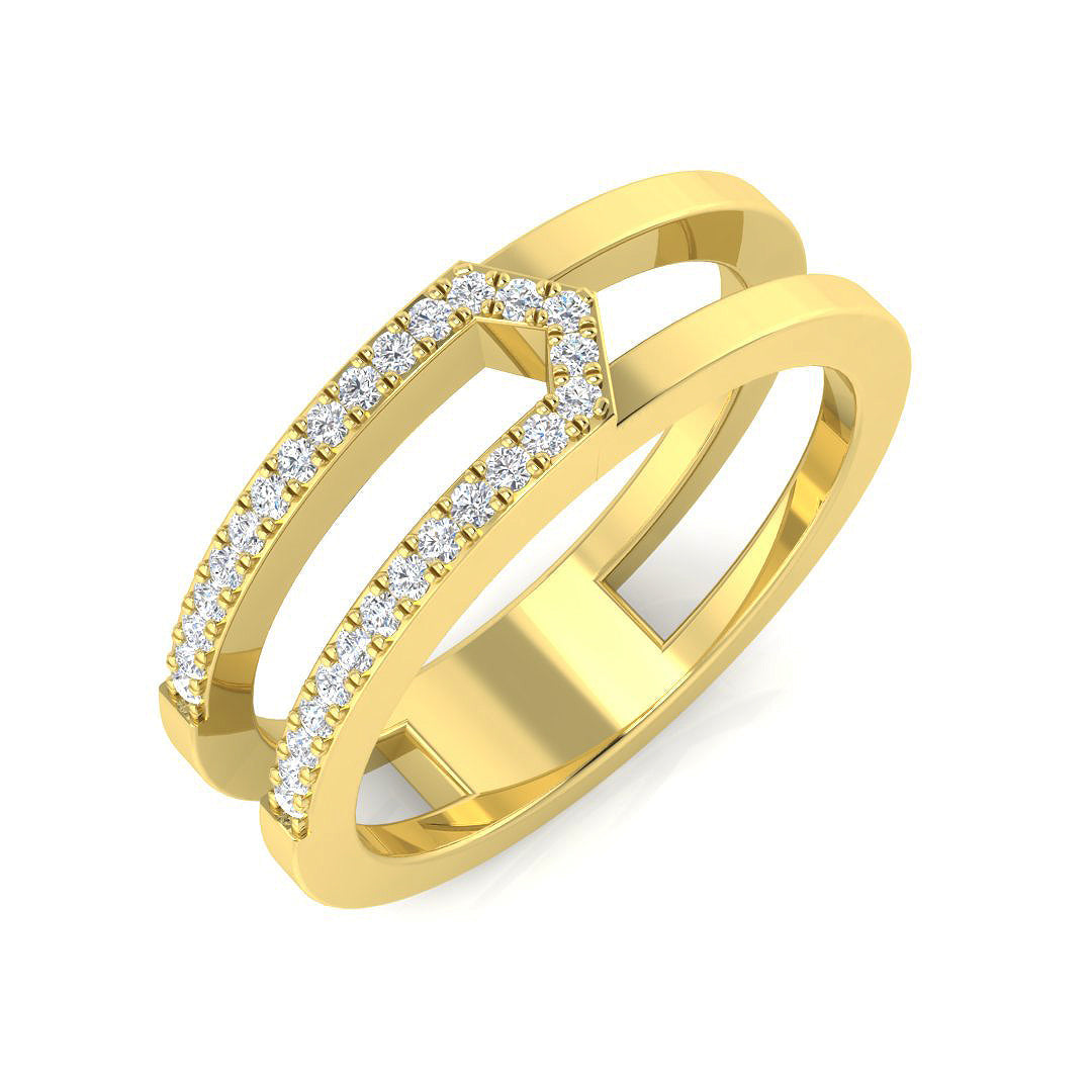 Luxury Lab-Grown & Natural Diamond Fancy Ring in 10K/14K gold and platinum with certified lab-grown or natural diamonds