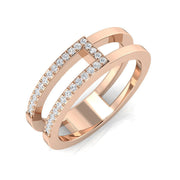 Lab-Grown Diamond Pavé Fancy Ring in 10K/14K gold and platinum with certified lab-grown or natural diamonds
