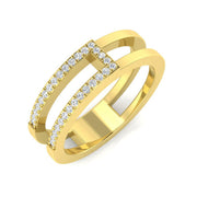 Lab-Grown Diamond Pavé Fancy Ring in 10K/14K gold and platinum with certified lab-grown or natural diamonds