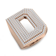 Diamond Initial D Ring in 10K/14K gold and platinum with certified lab-grown or natural diamonds
