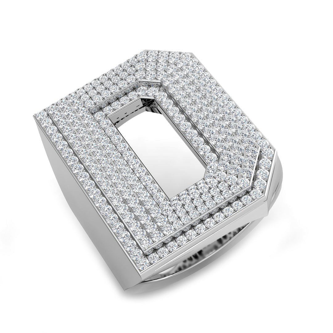 Diamond Initial D Ring in 10K/14K gold and platinum with certified lab-grown or natural diamonds