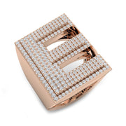 Diamond Initial E Ring in 10K/14K gold and platinum with certified lab-grown or natural diamonds