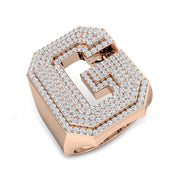 Diamond Initial G Ring in 10K/14K gold and platinum with certified lab-grown or natural diamonds