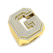 Diamond Initial G Ring in 10K/14K gold and platinum with certified lab-grown or natural diamonds