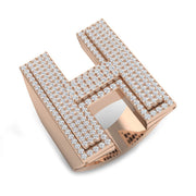 Diamond Initial H Ring 1.25ct in 10K/14K gold and platinum with certified lab-grown or natural diamonds