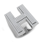 Diamond Initial H Ring 1.25ct in 10K/14K gold and platinum with certified lab-grown or natural diamonds