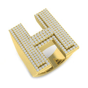 Diamond Initial H Ring 1.25ct in 10K/14K gold and platinum with certified lab-grown or natural diamonds
