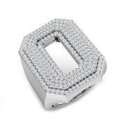 Premium Diamond O Initial Ring in 10K/14K gold and platinum with certified lab-grown or natural diamonds