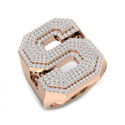Exclusive Diamond S Initial Ring in 10K/14K gold and platinum with certified lab-grown or natural diamonds