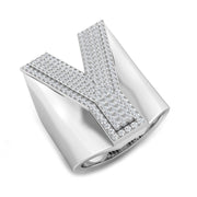 Exclusive Diamond Y Initial Ring in 10K/14K gold and platinum with certified lab-grown or natural diamonds